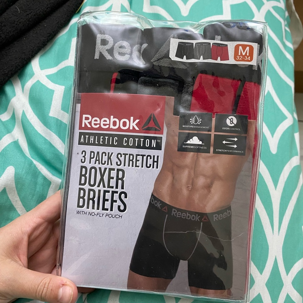 Reebok 3 pair stretch medium boxer briefs